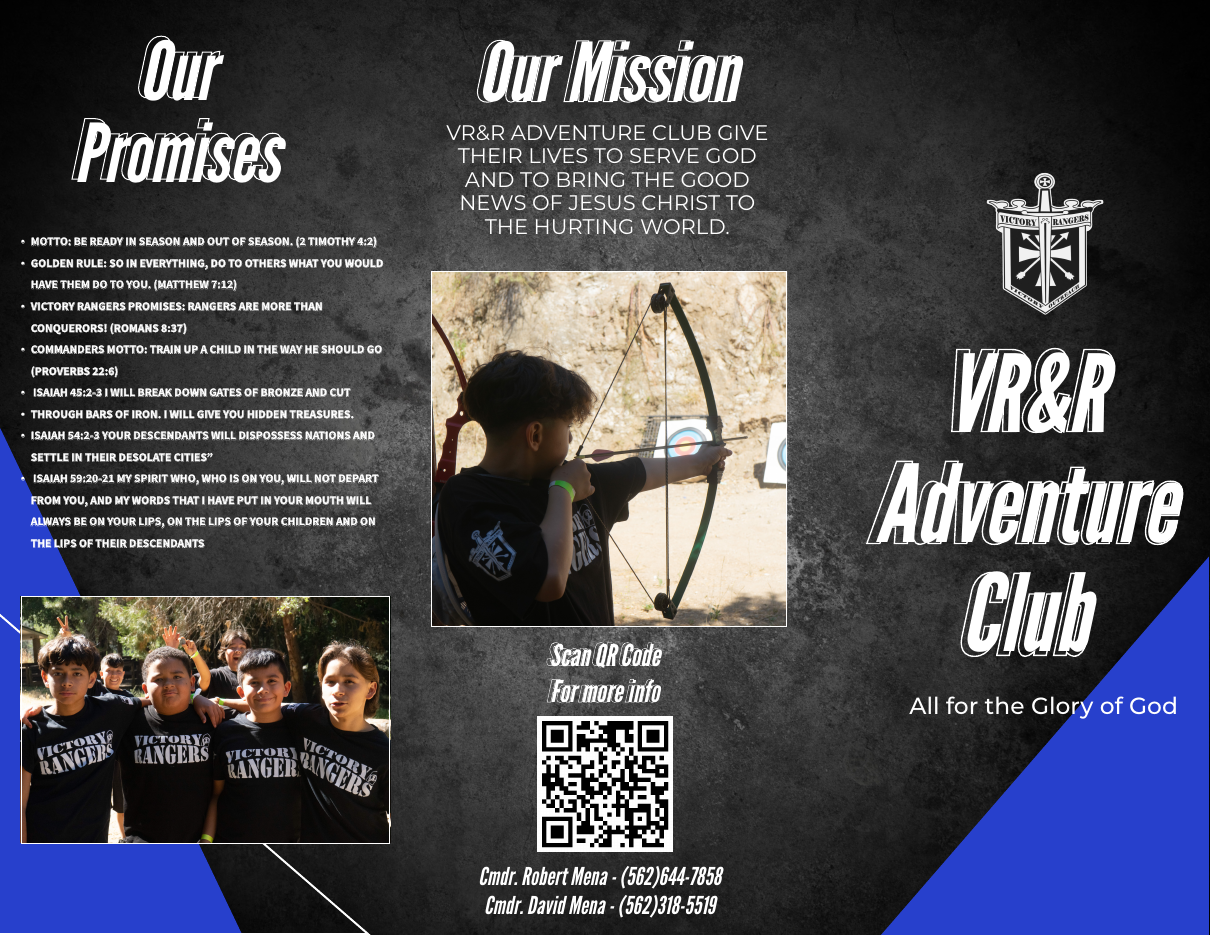 Adventure Club brochure front